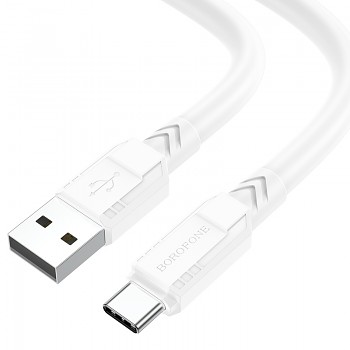 Kabel Borofone BX81 Goodway - USB na typ C - 3A 1 metr bílý