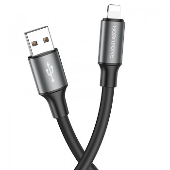 Kabel Borofone BX82 Bountiful - USB na Lightning - 2,4A 1 metr černý