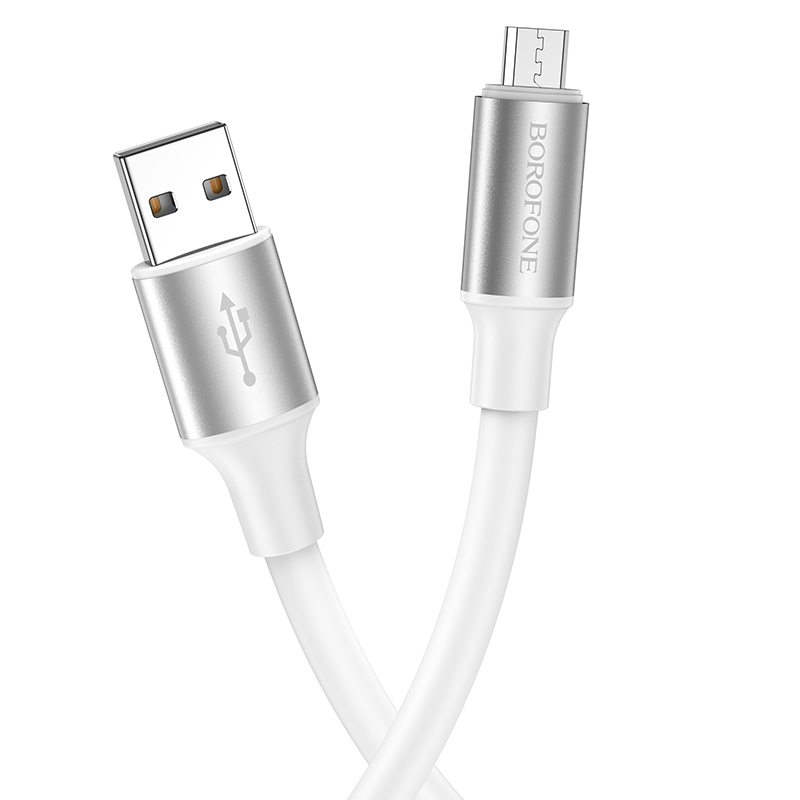 Levně Kabel Borofone BX82 Bountiful - USB na Micro USB - 2,4A 1 metr bílý