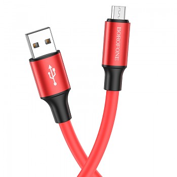 Kabel Borofone BX82 Bountiful - USB na Micro USB - 2,4A 1 metr červený