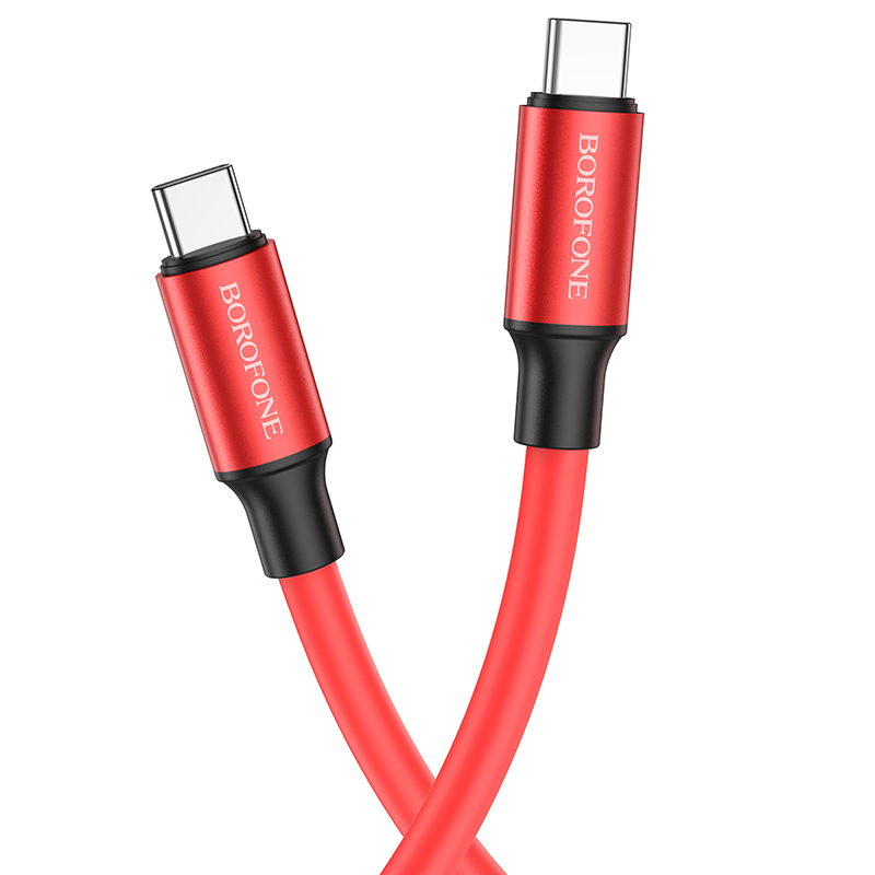 Levně Borofone kabel BX82 Bountiful - typ C - 60W 3A 1 metr červený