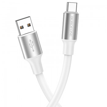 Kabel Borofone BX82 Bountiful - USB na typ C - 3A 1 metr bílý