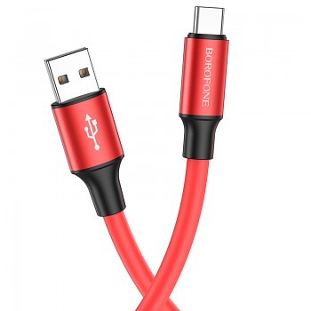 Kabel Borofone BX82 Bountiful - USB na typ C - 3A 1 metr červený