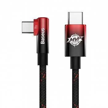 Kabel Baseus MVP 2 - typ C - úhlový 100W 2 metry (CAVP000720) černo-červený