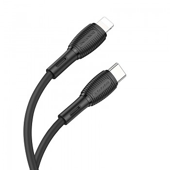 Kabel Borofone BX86 Advantage - Type C to Lightning - PD 20W 1 metr černý