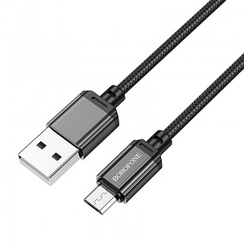 Kabel Borofone BX87 Sharp - USB na Micro USB - 2,4A 1 metr černý