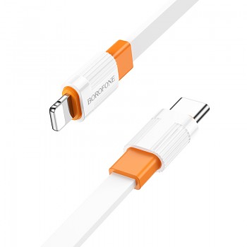 Borofone kabel BX89 Union - typ C na Lightning - PD 20W 1 metr bílo-oranžový