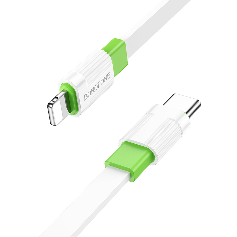 Levně Borofone kabel BX89 Union - typ C na Lightning - PD 20W 1 metr bílo-zelený