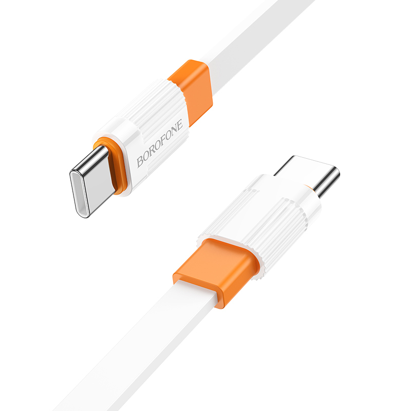 Levně Borofone kabel BX89 Union - typ C - PD 60W 1 metr bílo-oranžový