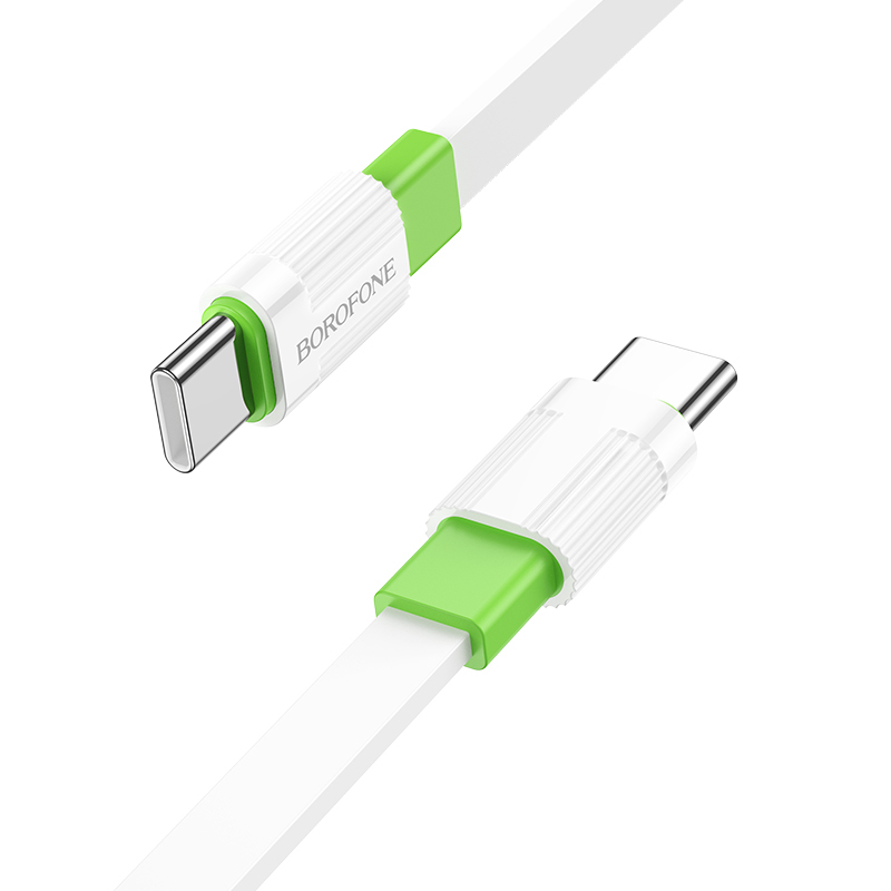 Levně Borofone kabel BX89 Union - typ C na typ C - PD 60W 1 metr bílo-zelený