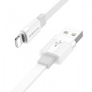 Kabel Borofone BX89 Union - USB na Lightning - 2,4A 1 metr bílo-šedý