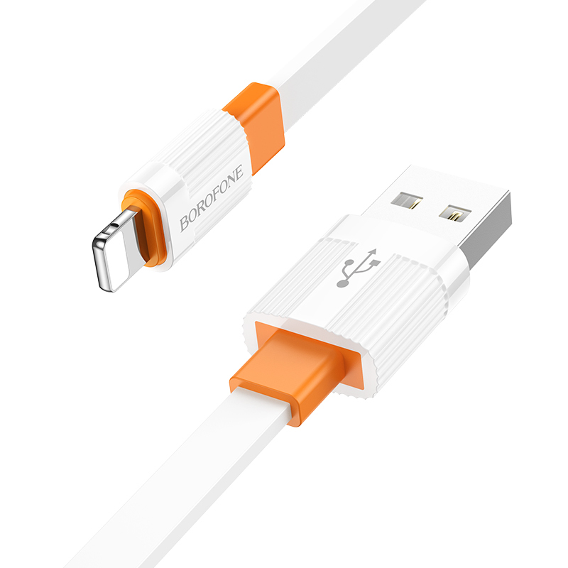 Levně Kabel Borofone BX89 Union - USB na Lightning - 2,4A 1 metr bílo-oranžový
