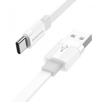 Borofone kabel BX89 Union - USB na typ C - 3A 1 metr bílo-šedý