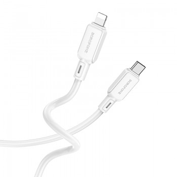 Borofone Kabel BX94 Crystal color - Type C to Lightning - PD 20W 1 metr bílý