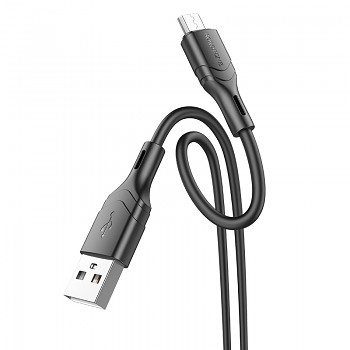 Borofone kabel BX99 Method - USB na MicroUSB - 2,4A 1 metr černý