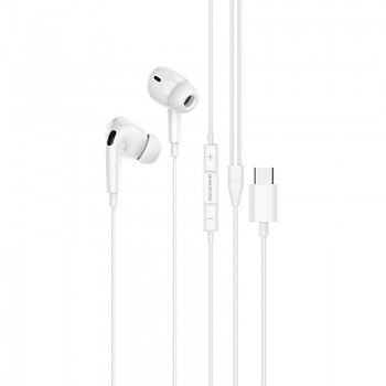 Sluchátka Borofone BM80 Pro Elegant s mikrofonem typu C (DAC) bílá