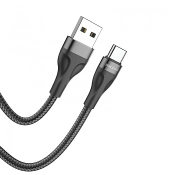 Zdrojový kabel Borofone BX61 - USB na typ C - 3A 1 metr černý