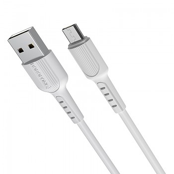 Kabel Borofone BX16 Easy - USB na Micro USB - 2A 1 metr bílý
