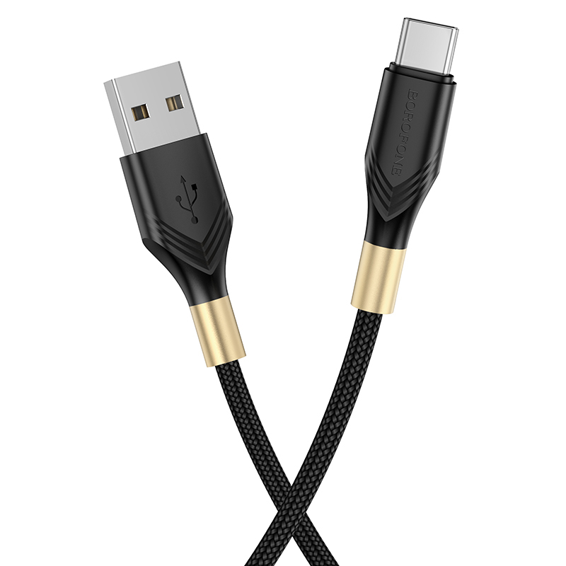 Levně Kabel Borofone BX92 Advantage - USB na typ C - 3A 1 metr černý