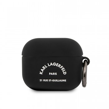 Karl Lagerfeld Rue St Guillaume Silikonové Pouzdro pro Airpods 3 Black