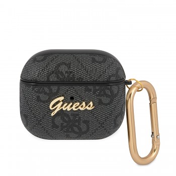 Guess 4G Script PC/PU Pouzdro pro AirPods 3 Grey