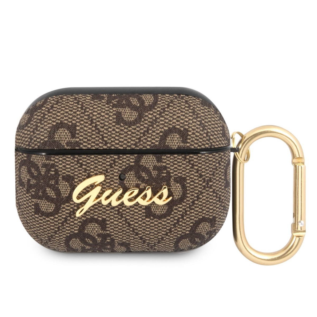 Levně Guess 4G Script PC/PU Pouzdro pro Airpods Pro Brown