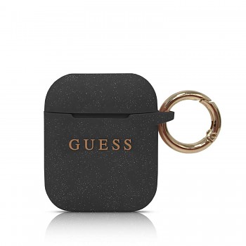 Guess Silikonové Pouzdro pro Airpods 1/2 Black