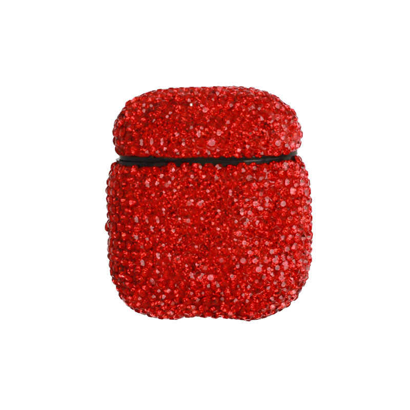 Levně Diamantové pouzdro pro Airpods - červené