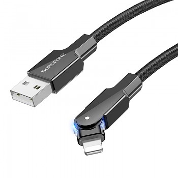 Kabel Borofone BU41 Kelly - USB na Lightning - 2,4A 1,2 metru černý