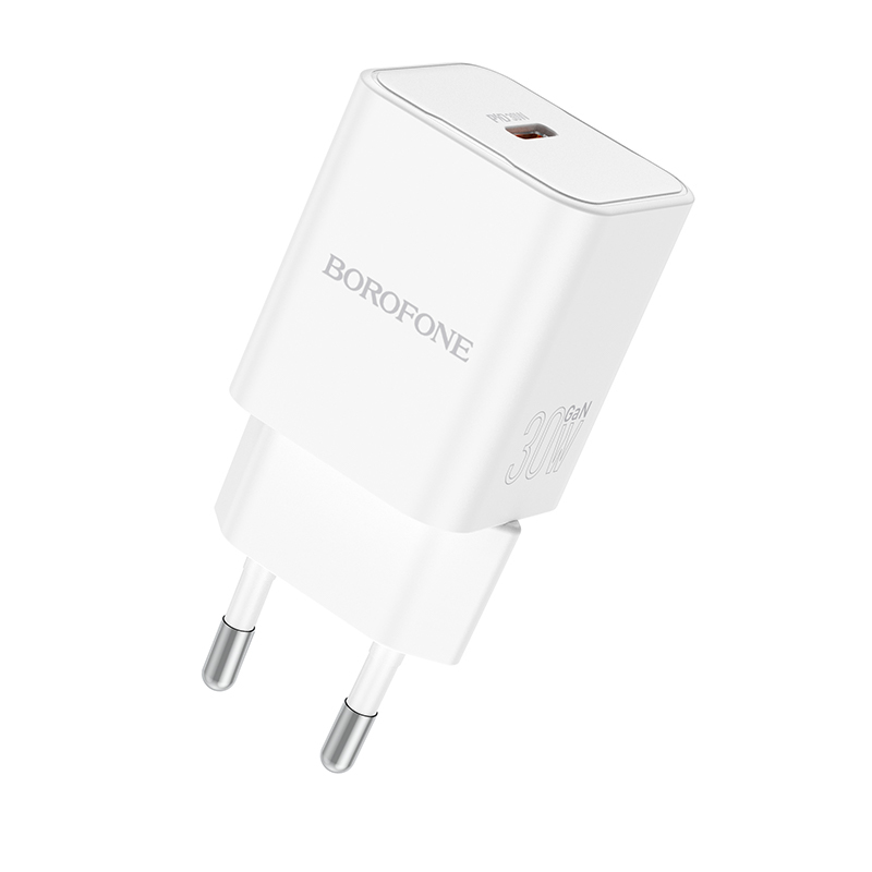 Levně Adaptér Borofone BN13 s funkcí rychlonabíjení 30W bílý