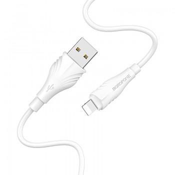 Kabel Borofone BX18 Optimal - USB na Lightning - 2 metry bílý