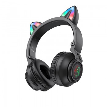 Bezdrátová sluchátka Borofone BO18 Cat Ear černá