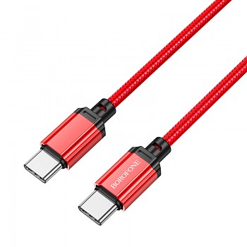 Borofone kabel BX87 Sharp - typ C na typ C - PD 60W 1 metr červený