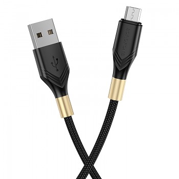 Kabel Borofone BX92 Advantage - USB na Micro USB - 2,4A 1 metr černý