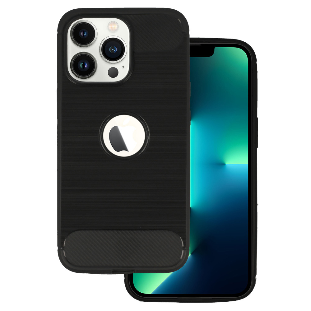 Levně Zadní pouzdro CARBON pro IPHONE 13 PRO MAX Black