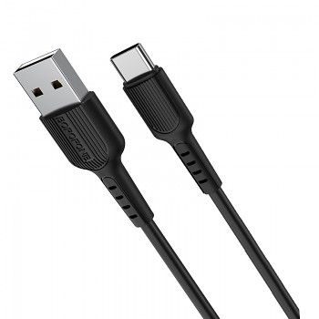 Kabel Borofone BX16 Easy - USB na typ C - 2A 1 metr černý