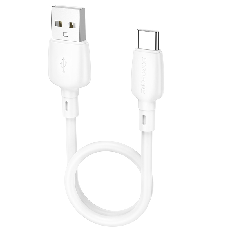 Levně Kabel Borofone BX93 Super Power - USB na typ C - 27W 3A 0,25 metru bílý