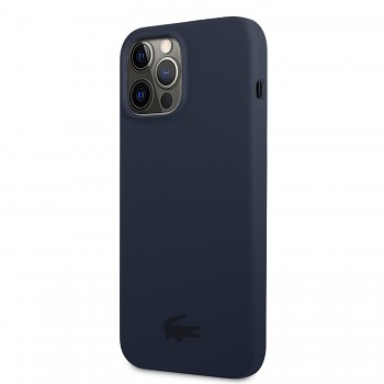 Zadní kryt Lacoste Liquid Silicone Glossy Printing Logo pro iPhone 13 Pro Navy