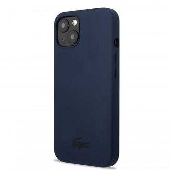 Zadní kryt Lacoste Liquid Silicone Glossy Printing Logo pro iPhone 13 Navy
