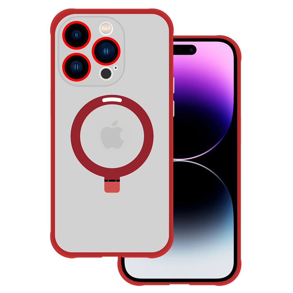Levně Tel Protect Magical Magsafe Stand Case pro Iphone 15 Pro červený
