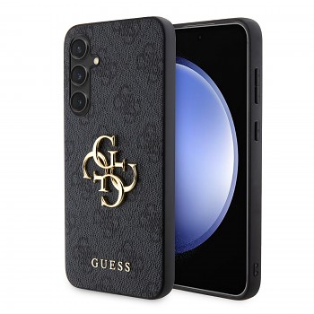 Zadní kryt Guess PU 4G Metal Logo pro Samsung Galaxy S23 FE Grey