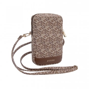 Guess PU G Cube Walltet Phone Bag Zipper Brown