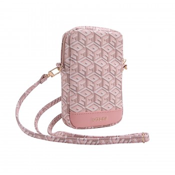 Guess PU G Cube Walltet Phone Bag Zipper Pink