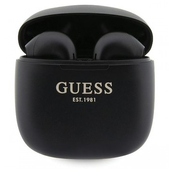 Originální bezdrátová sluchátka TWS GUESS GUTWST26PSK + dokovací stanice Classic EST Logo black
