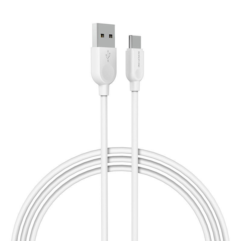 Levně Borofone Kabel BX14 LinkJet - USB na typ C - 2,4A 2 metry bílý