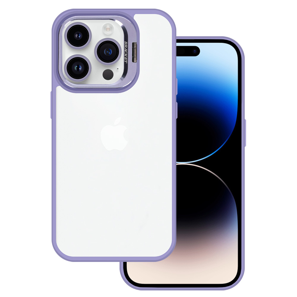 Levně Pouzdro Tel Protect Kickstand pro Iphone 14 Pro Max světle fialové