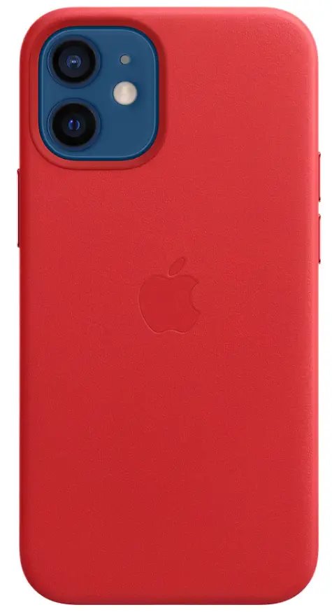 Levně MHK73ZM/A Apple Kožený Kryt vč. MagSafe pro iPhone 12 mini Red