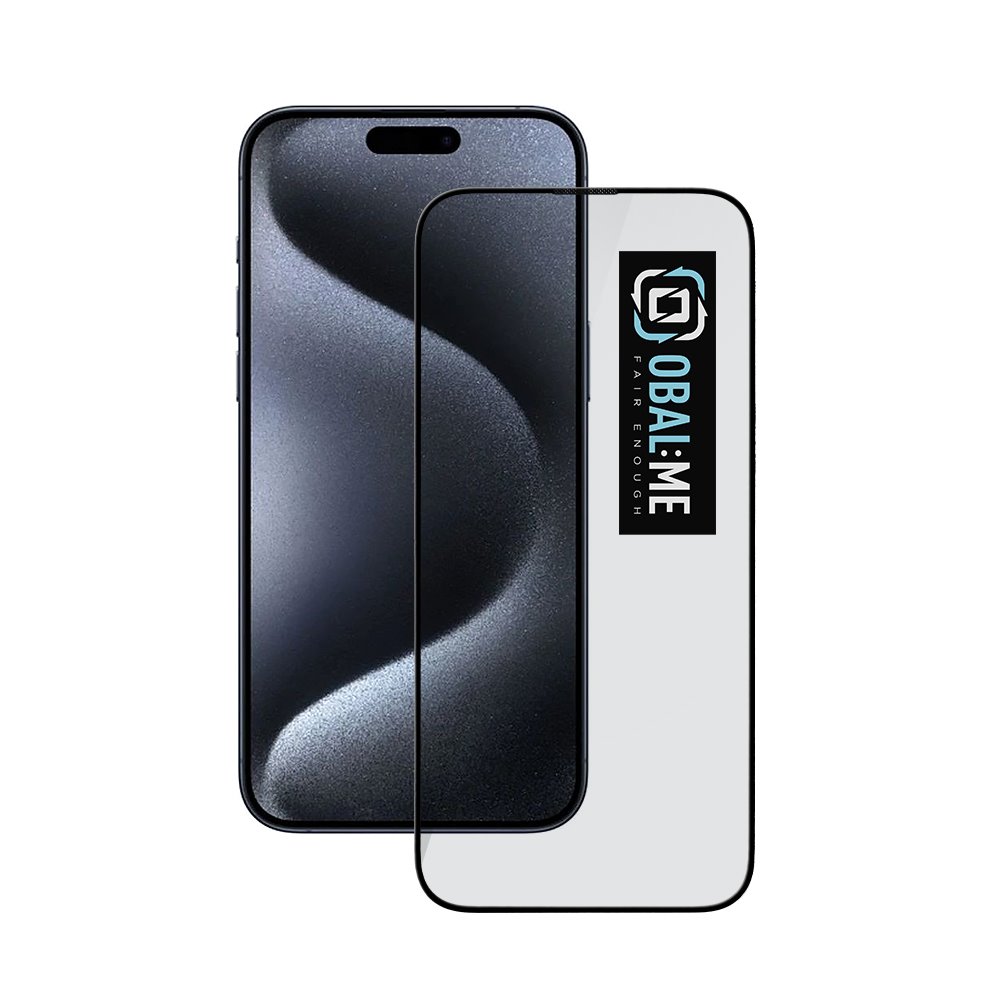 Levně OBAL:ME 5D Tvrzené Sklo pro Apple iPhone 15 Pro Black