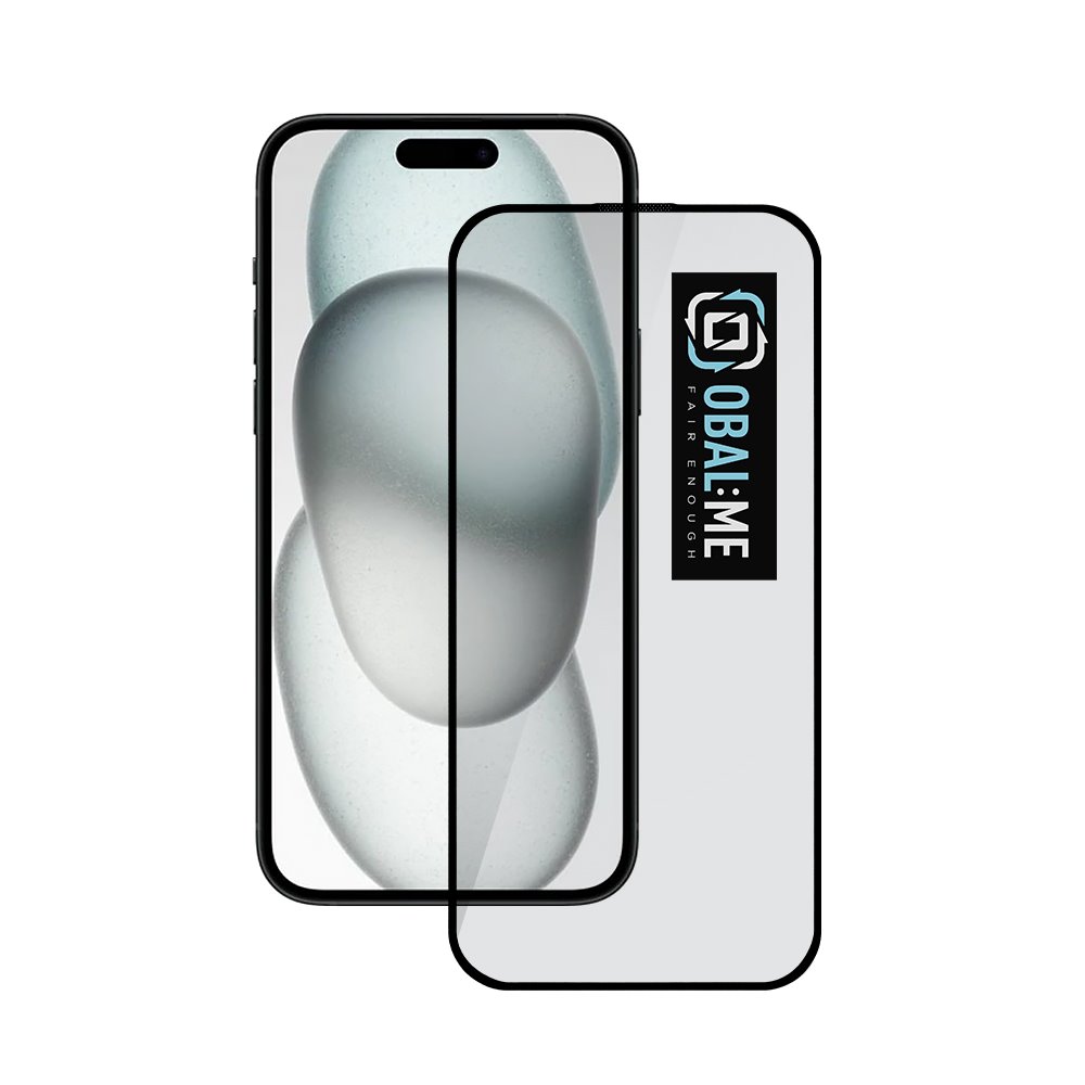 Levně OBAL:ME 5D Tvrzené Sklo pro Apple iPhone 15 - 16 Black