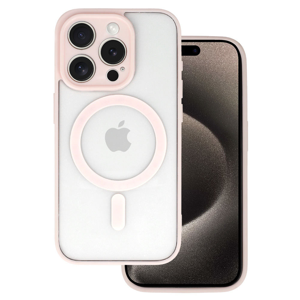 Levně Zadní kryt Acrylic Color Magsafe pro Iphone 12 Pro Max světle růžový